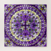 Boho Mosaic Mandala Tile Violet Flame - Puzzle (Horizontal)