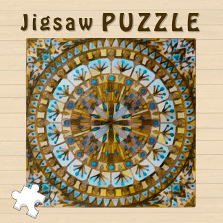 Boho Mosaic Tile Gelber Honey - Puzzle