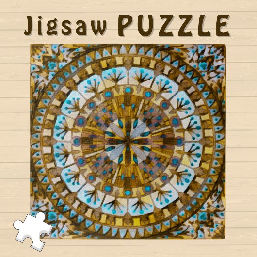 Boho Mosaic Tile Gelber Honey - Puzzle