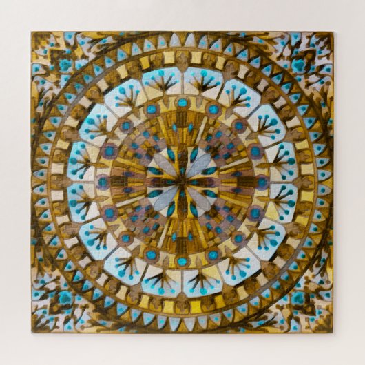 Boho Mosaic Tile Gelber Honey - Puzzle (Horizontal)