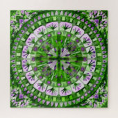 Boho Mosaic Tile Green Grass - Puzzle (Horizontal)