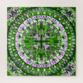 Boho Mosaic Tile Green Grass - Puzzle (Vertikal)