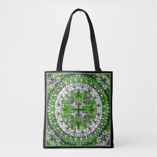 Boho Mosaic Tile Green Grass - Tasche (Vorderseite)