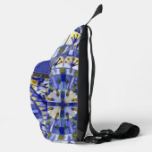 Boho Mosaic Tile Navy Blue Water - Crossbody Bag (Rechts)