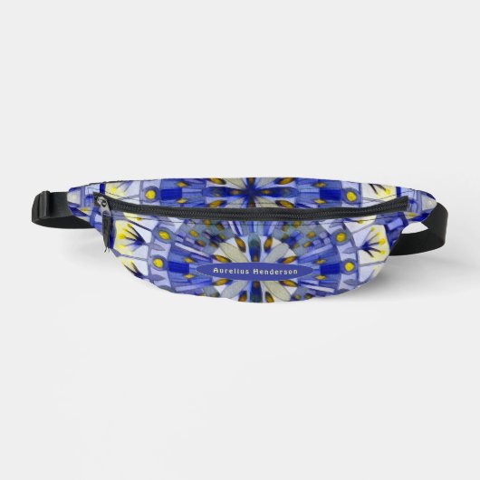 Boho Mosaic Tile Navy Blue Water - Fanny Pack Bauchtasche (Vorderseite)