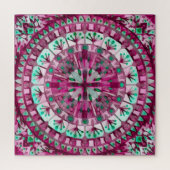 Boho Mosaic Tile Pink Berry - Puzzle (Vertikal)