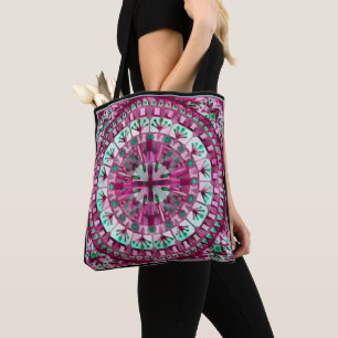 Boho Mosaic Tile Pink Berry - Tasche