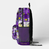 Boho Mosaic Tile Violet Flame - Druckaufdruck Bedruckter Rucksack (Rechts)