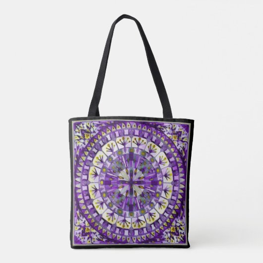 Boho Mosaic Tile Violet Flame - Tasche (Rückseite)
