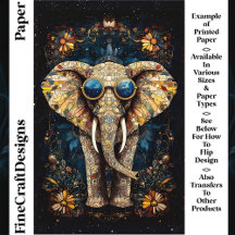 Boho Mosaik Elephant, Sonnenbrille, CP9-Floßpapier