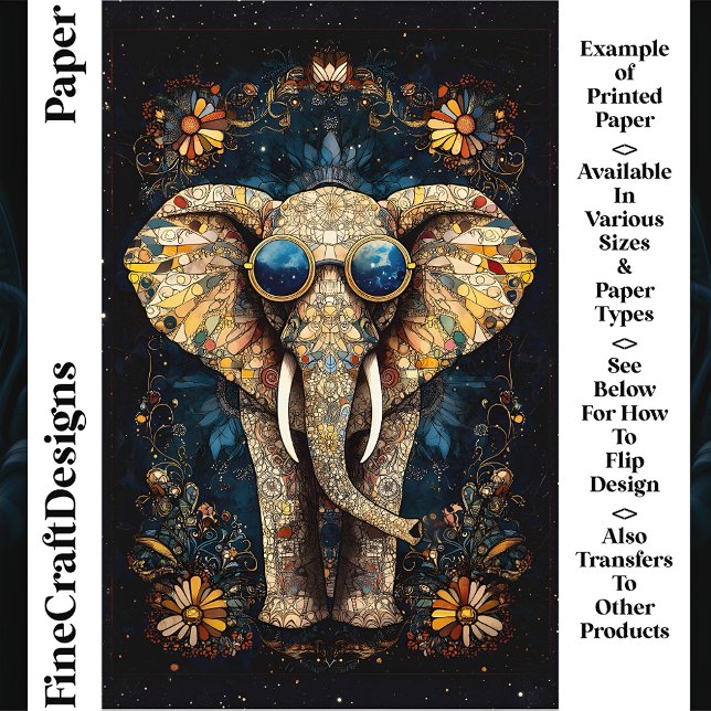 Boho Mosaik Elephant, Sonnenbrille, CP9-Floßpapier (Von Creator hochgeladen)