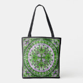 Boho-Mosaikfliese Grüne Grasnarbe - Tasche (Rückseite)