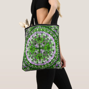 Boho-Mosaikfliese Grüne Grasnarbe - Tasche