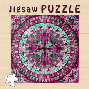 Boho-Mosaikfliese Pink Berry - Puzzle