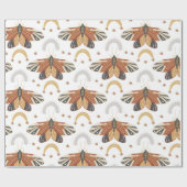 Boho Moth Geschenkpapier (Flach)