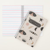 Boho Moth und Celestial Notizblock (Innen)