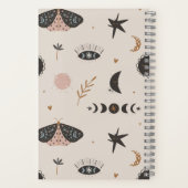 Boho Moth und Celestial Notizblock (Rückseite)