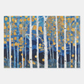 Boho Mountain Aspen Tree Scene Geschenkpapier Set (Vorderseite 3)