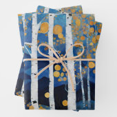 Boho Mountain Aspen Tree Scene Geschenkpapier Set (Beispiel)
