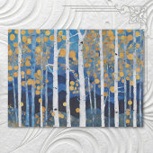 Boho Mountain Aspen Tree Scene Seidenpapier