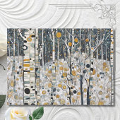 Boho Mountain Aspen Tree Scene Seidenpapier