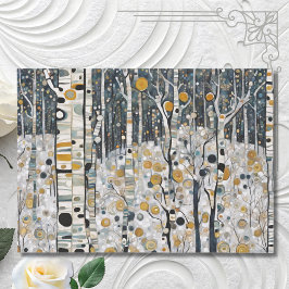 Boho Mountain Aspen Tree Scene Seidenpapier