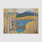 Boho Mountain Aspen Tree Scene Seidenpapier (Vorderseite)