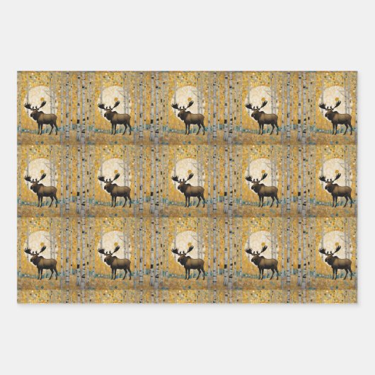 Boho Mountain Aspen Tree Szenen Geschenkpapier Set (Vorderseite 3)