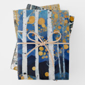 Boho Mountain Aspen Tree Szenen Geschenkpapier Set (Beispiel)