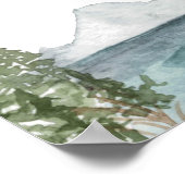 Boho Mountain Lake Adventure Baby Dusche Poster (Ecke)