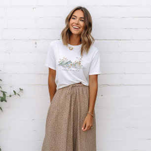 Boho Mountain Mama Winter Wildblume T - Shirt