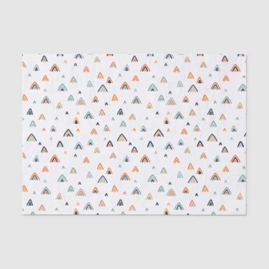 Boho Mountain Pattern Seidenpapier (Vorderseite)