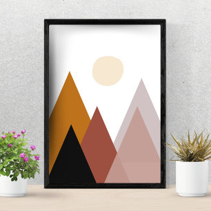 Boho Mountain Style Modernes Minimalistisches Post Poster