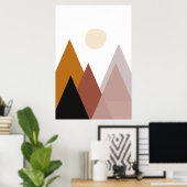 Boho Mountain Style Modernes Minimalistisches Post Poster (Heimbüro)