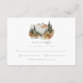 Boho Mountain Wedding RSVP Insert Card (Vorderseite)