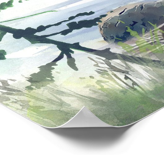 Boho Mountains Adventure Wedding Welcome Sign Poster (Ecke)