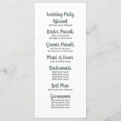 Boho Mountains Adventure Weddingprogramme Programm (Rückseite)