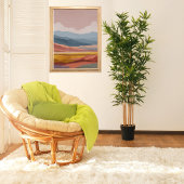 Boho Mountains Landscape Colorful Dreamy Retro Poster