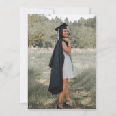 Boho Mountains Oh die Orte, die sie Abschluss gehe Einladung (Rückseite)