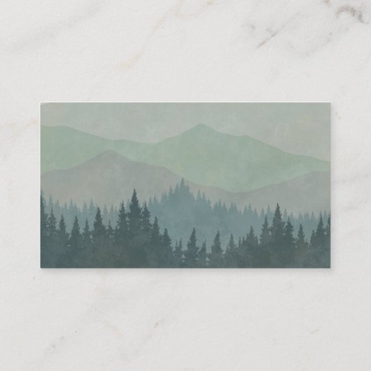 Boho Mountains Retro Blue Books for Baby Begleitkarte (Rückseite)