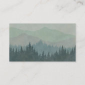 Boho Mountains Retro Dusty Blue Diaper Raffle Begleitkarte (Rückseite)