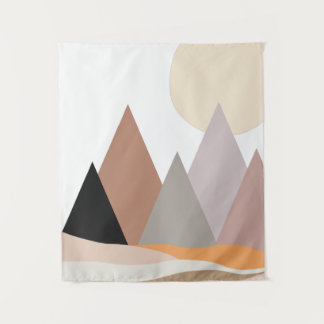 Boho Mountains Tapestry Wandteppich