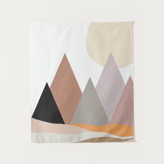 Boho Mountains Tapestry Wandteppich (Vorderseite)