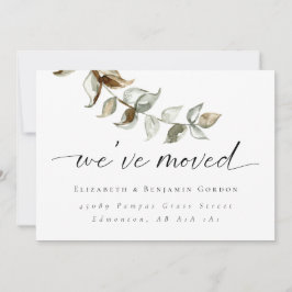 Boho Moving Announcement Minimal Script Elegant Ankündigung
