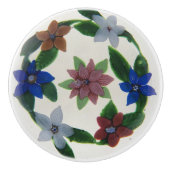 Boho Multi-Color-Blume Viktorianisches Muster Keramikknauf (Vorderseite)