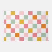 Boho Multicolor Checkerboard Fußmatte (Vorderseite)