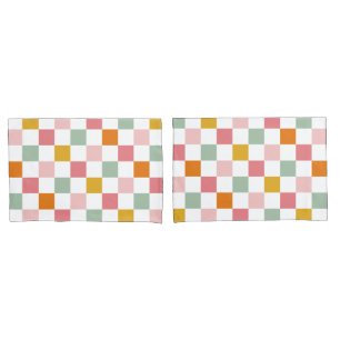 Boho Multicolor Checkerboard Kissenbezug
