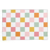 Boho Multicolor Checkerboard Kissenbezug (Vorderseite-Rechts)