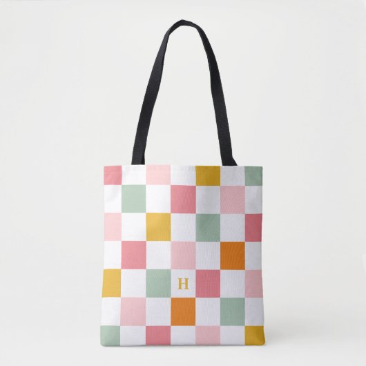 Boho-Multicolor-Kingdom- Monogramm Tasche (Vorderseite)
