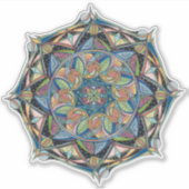 Boho Multicolor Mandala Sticker (Vorderseite)